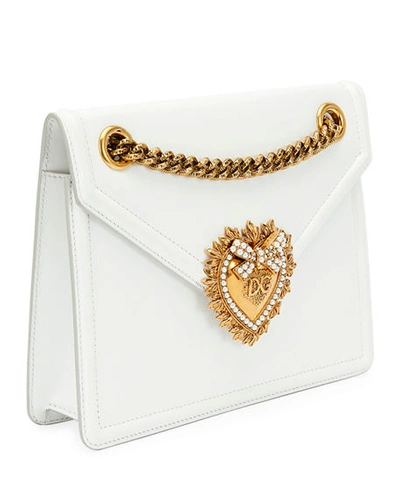 Shop Dolce & Gabbana Devotion Small Crossbody Bag In White