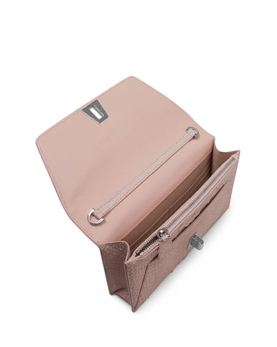 Shop Akris Anouk Sueded Python Mini Clutch Bag, Light Pink