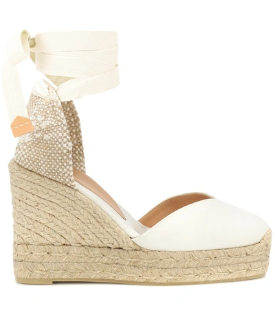 Shop Castaã±er Chiara Wedge Espadrilles In White