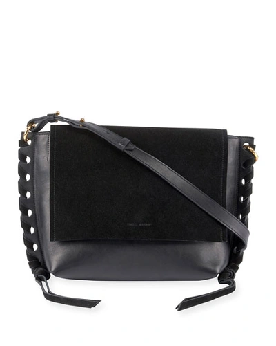 Shop Isabel Marant Asli Shoulder Bag In Black