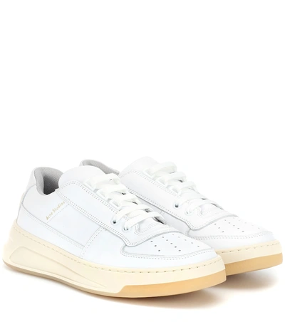 Shop Acne Studios Steffey Nubuck Leather Sneakers In White