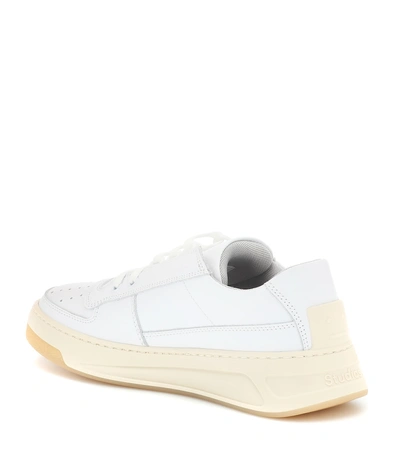 Shop Acne Studios Steffey Nubuck Leather Sneakers In White