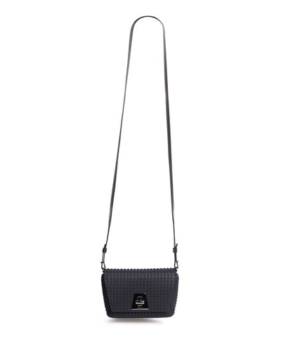 Shop Akris Anouk Little Day Techno Fabric Crossbody Bag In Black