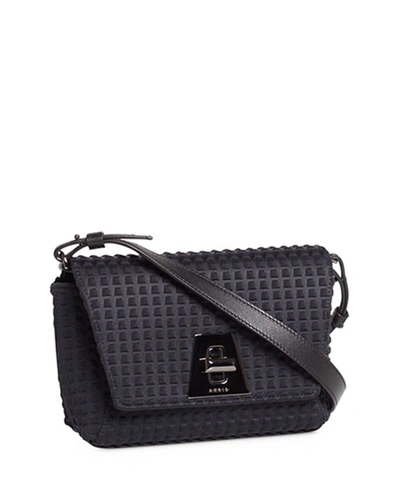 Shop Akris Anouk Little Day Techno Fabric Crossbody Bag In Black