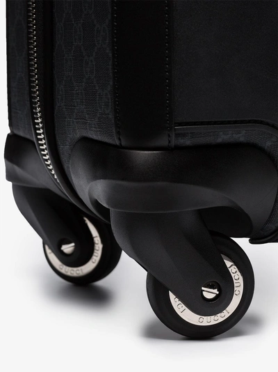 Shop Gucci Black Gran Turismo Gg Supreme Leather Trimmed Canvas Holdall