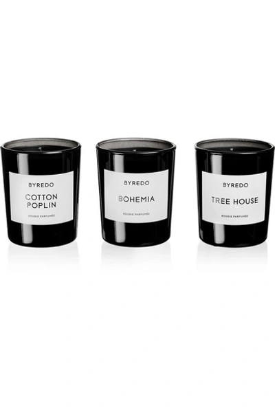 Shop Byredo La Sélection Bois Scented Candles, 3 X 70g In Colorless