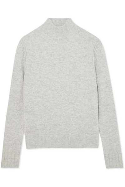 Shop Jcrew Isabel Knitted Turtleneck Sweater In Gray