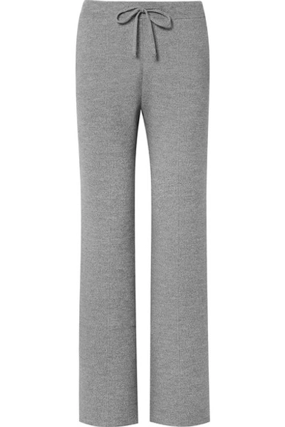 Shop Bottega Veneta Wool-blend Track Pants In Gray