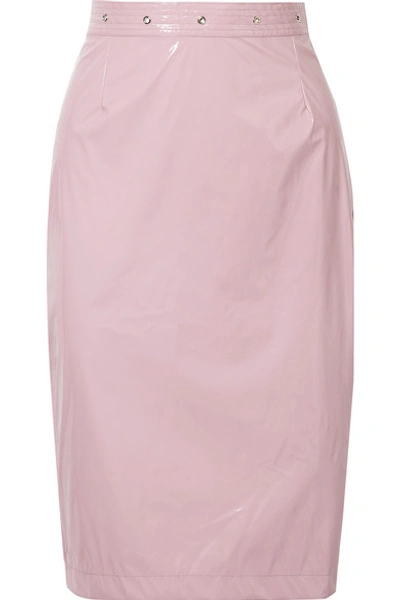 Shop Fleur Du Mal Pvc Skirt In Lilac