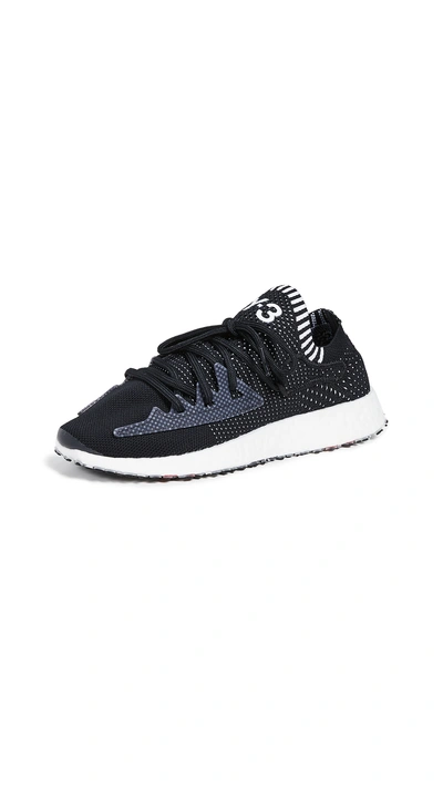 Shop Y-3 Raito Racer Sneakers In Core Black/black/white