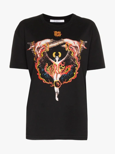 Shop Givenchy 'astro' Graphic Print Cotton T-shirt In Black