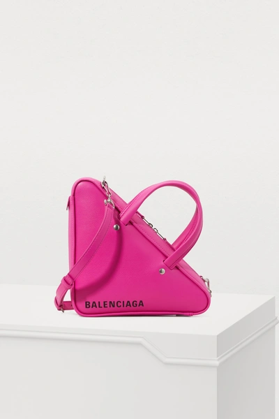 Shop Balenciaga Xs "triangle" Crossbody Bag In 5503