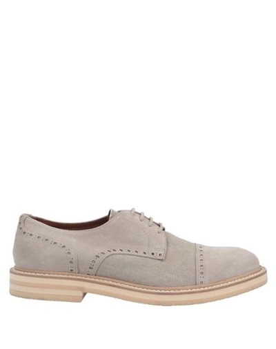 Shop Eleventy Laced Shoes In Beige