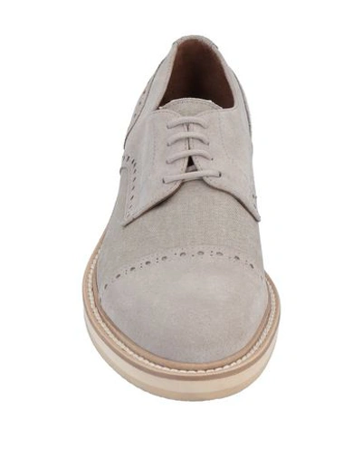Shop Eleventy Laced Shoes In Beige