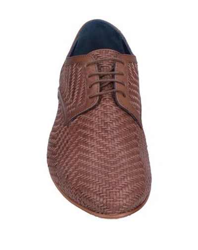 Shop Alberto Guardiani Lace-up Shoes In Light Brown