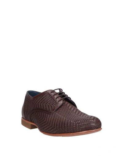 Shop Alberto Guardiani Laced Shoes In Cocoa