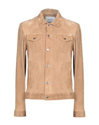 Aglini Leather Jacket In Camel | ModeSens