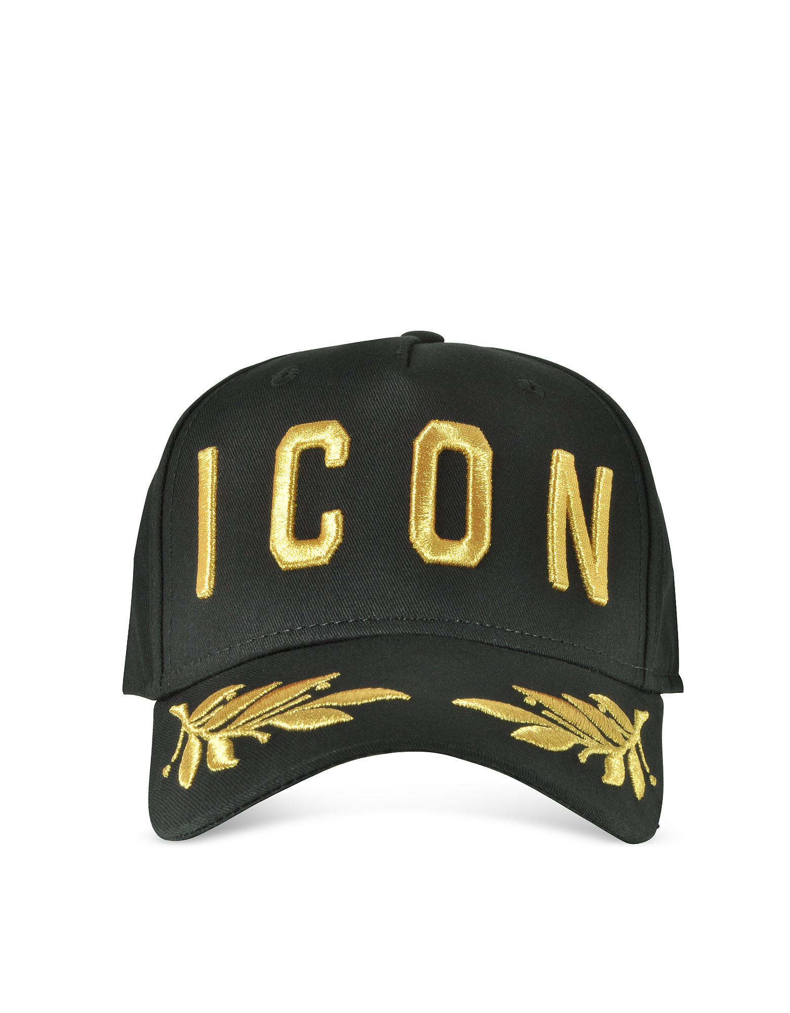 dsquared icon cap black and gold