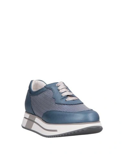 Shop Alberto Guardiani Sneakers In Slate Blue