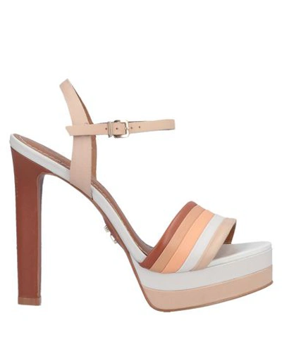 Shop Carrano Sandals In Pale Pink