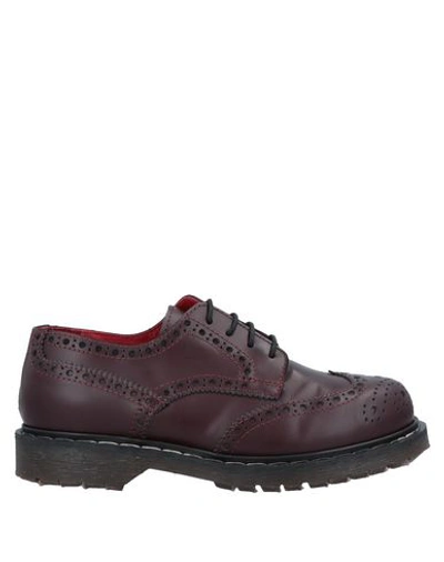 Shop Happiness Lace-up Shoes In Deep Purple