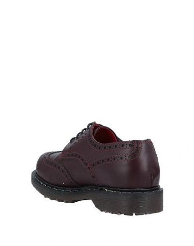 Shop Happiness Lace-up Shoes In Deep Purple