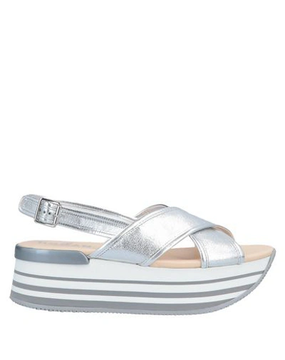 Hogan Sandals In Silver