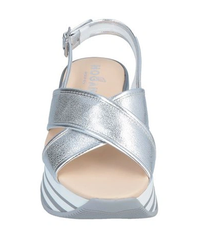 Hogan Sandals In Silver