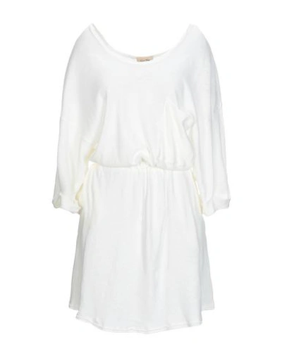 Shop American Vintage Woman Mini Dress Ivory Size M/l Cotton, Linen In White