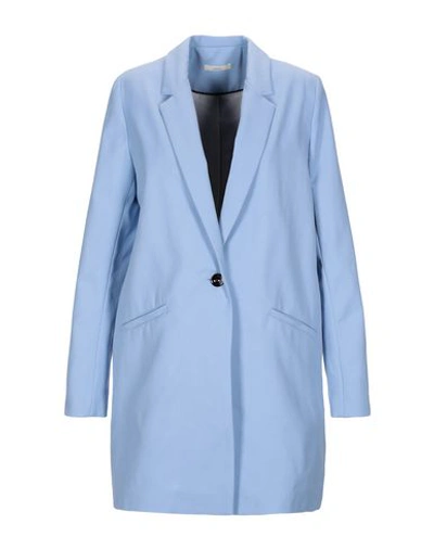 Shop Sessun Full-length Jacket In Sky Blue