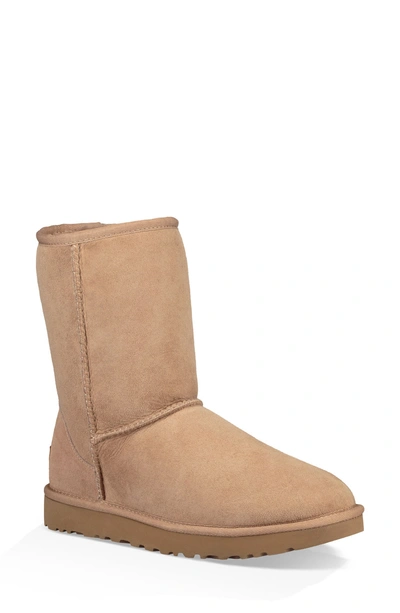 Shop Ugg Classic Ii Genuine Shearling Lined Short Boot In Fawn Suede