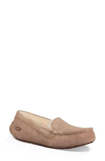 Shop Ugg Ansley Water Resistant Slipper In Fawn Leather