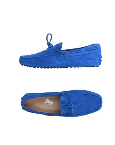 Shop Tod's Loafers In Bright Blue