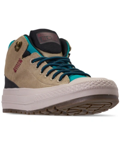Converse Men's Chuck Taylor All Star Street Boot Casual Sneakers From  Finish Line In Khaki/black/rapid Teal | ModeSens