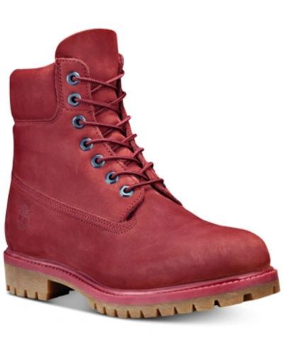 Shop Timberland Men's 6" Premium Waterproof Boot Men's Shoes In Pomegranate