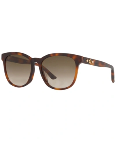 Shop Gucci Sunglasses, Gg0232sk 56 In Tortoise / Brown Gradient