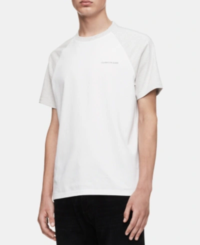 Shop Calvin Klein Jeans Est.1978 Men's Raglan Ringer T-shirt In Brilliant White