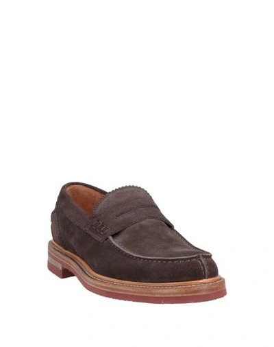 Shop Ortigni Loafers In Dark Brown