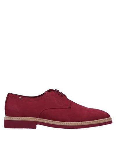 Shop Alberto Guardiani Laced Shoes In Red