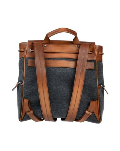 Shop Santoni Backpack & Fanny Pack In Brown