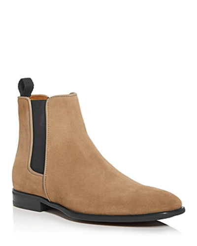 Shop Aquatalia Men's Adrian Weatherproof Suede Chelsea Boots In Sand