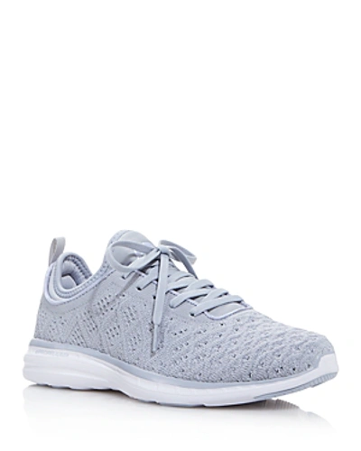 Shop Apl Athletic Propulsion Labs Women's Phantom Techloom Knit Low-top Sneakers In Ice/white