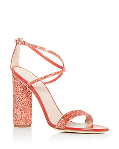 Shop Giuseppe Zanotti Women's Svamp Glitter Crisscross High-heel Sandals In Geranio