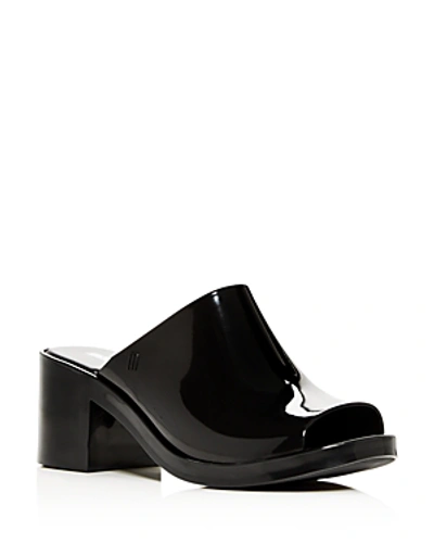 Shop Melissa Women's Block-heel Slide Sandals In Black