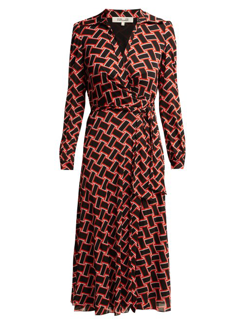 dvf phoenix wrap mesh dress