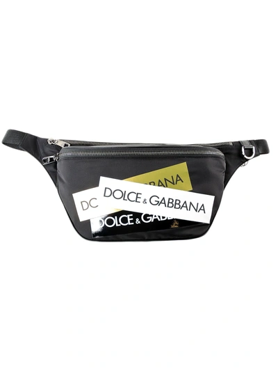 Shop Dolce & Gabbana Logo Patched Belt Bag In 8sblack/multi