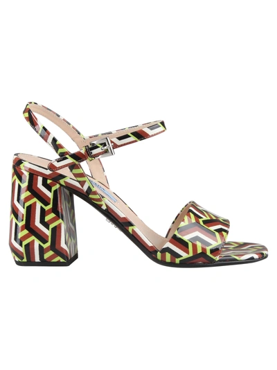 Shop Prada Sandals In Pistacchio