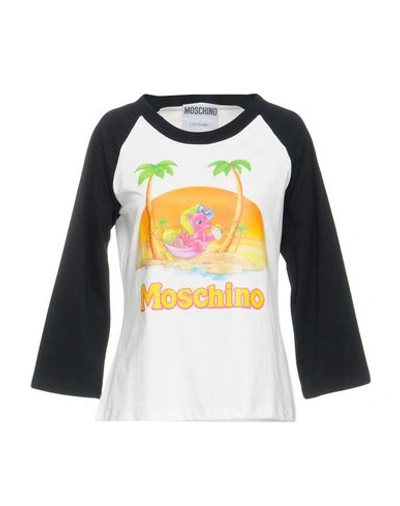 Shop Moschino Woman T-shirt White Size 4 Cotton