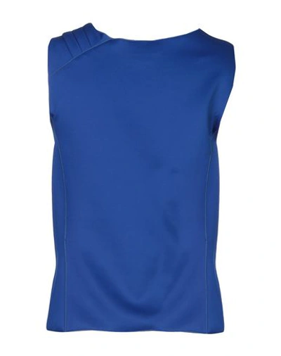 Shop Armani Jeans Tops In Bright Blue