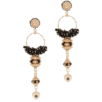 Shop Soru Jewellery Romantica 24kt Gold Vermeil Drop Earrings In Black